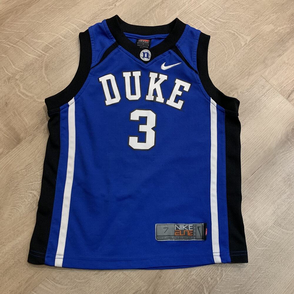 Vintage Y2K Nike Duke University Blue Devils #3 Basketball Jersey Youth Kids 7